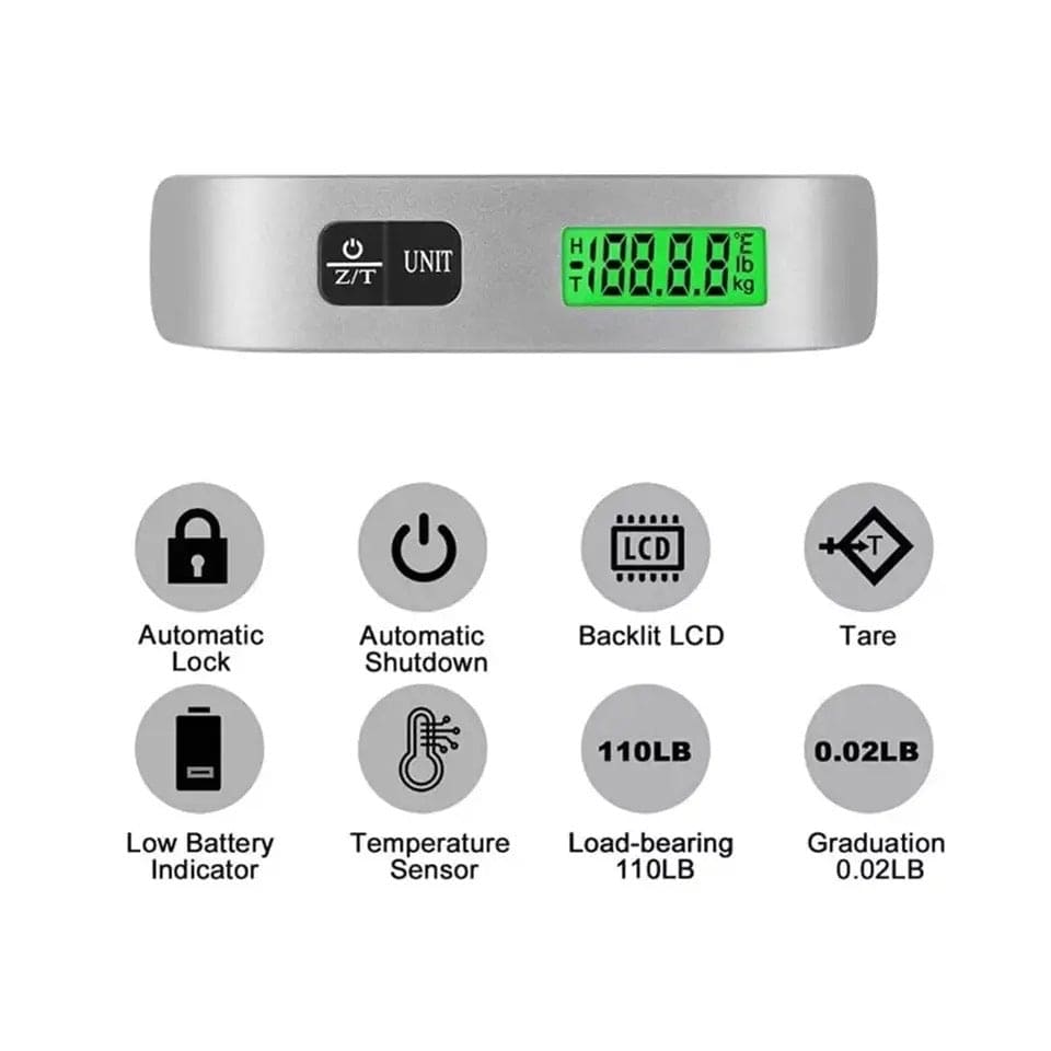 Electric Luggage Scale, Portable Digital Scale, Travel Weighs Baggage Bag Weight Balance Tool, Portable LCD Digital Hanging Scale, Portable Digital Travel Scales for Suitcases And Bags Electric Luggage Scale, Portable Digital Scale, Travel Weighs Baggage Bag Weight Balance Tool, Portable LCD Digital Hanging Scale, Portable Digital Travel Scales for Suitcases And Bags